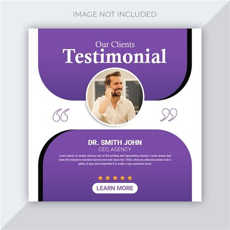 Premium PSD | Customer feedback testimonial social media post web banner template