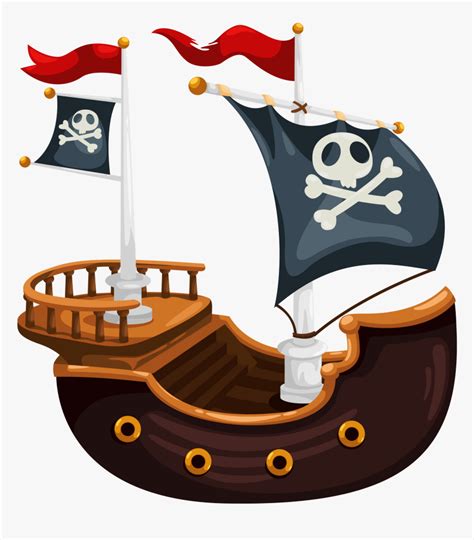 Transparent Pirate Ship Clipart - Clipart Cartoon Pirate Ship, HD Png ...