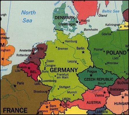 Germany, Denmark, Norway and Sweden @ God's Geography