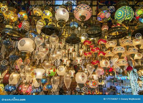 Turkish Decorative Lamps for Sale on Grand Bazaar at Istanbul, Turkey Editorial Photography ...