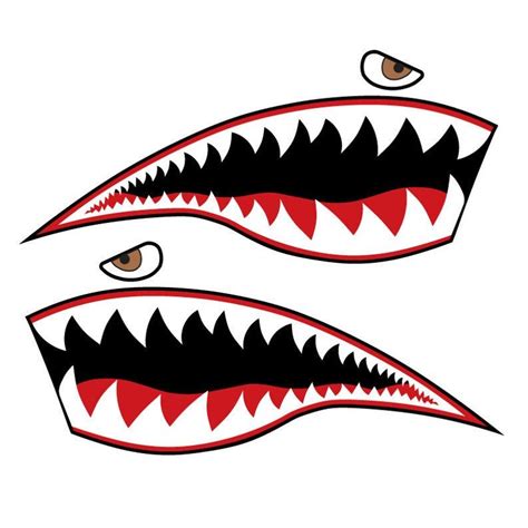 Flying Tigers Shark Mouth Decal P-40 Warhawk Warbird Nose | Etsy in ...