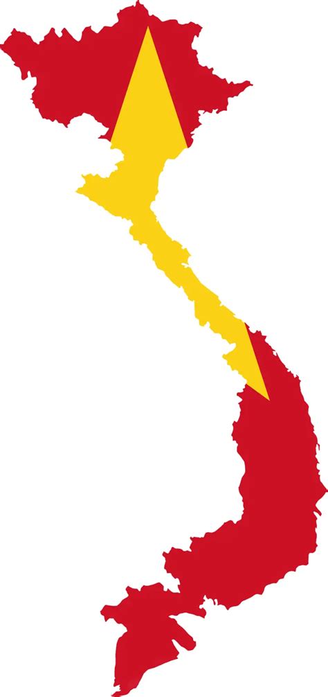 Vietnam Flag Map • Mapsof.net