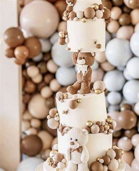 15+ Adorable Teddy Bear Baby Shower Cake Ideas - One Sweet Nursery