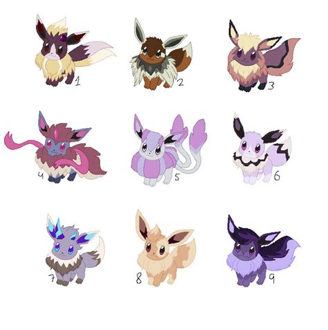 Eevee adopts by X--xRiverx--X on DeviantArt