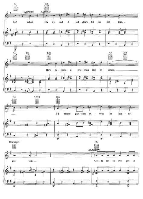 ONE JUMP AHEAD Aladdin Piano Sheet music | Easy Sheet Music