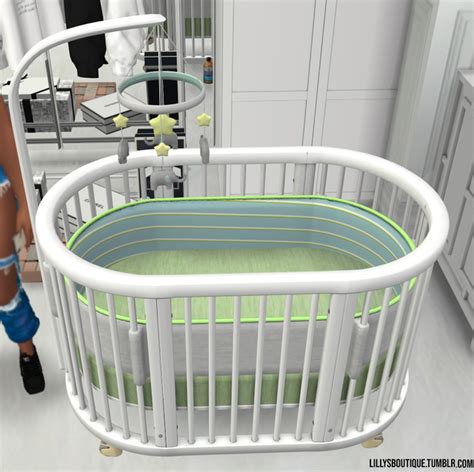 Sleepi Infant Crib by Yosimasima | Sims baby, Sims 4, Sims