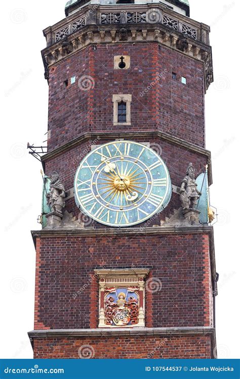 Gothic Wroclaw Old Town Hall on Market Square, Clock Tower, Wroclaw ...