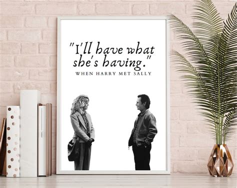 When Harry Met Sally Quotes / Digital Download Printables / 6 Unique Artworks / Nora Ephron, Meg ...