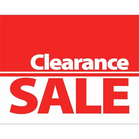 Clearance Sale Signs 7 x 5 1/2 (L x H) | Clearance sale sign, Clearance ...