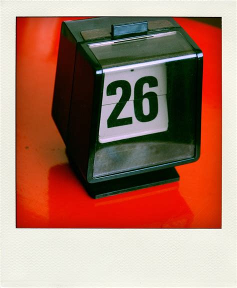 Perpetual Desk Calendar No. 12 Black Flip Number by 26olivestreet