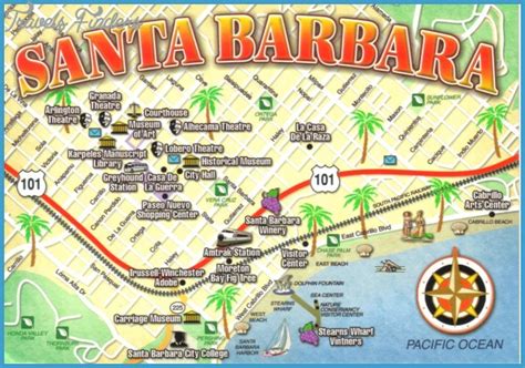 Santa Barbara Map - TravelsFinders.Com