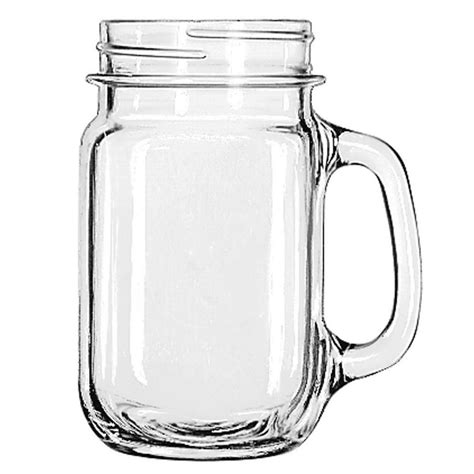 Libbey Drinking Mason Jar with Handle, Clear, 16-Ounce - Walmart.com - Walmart.com