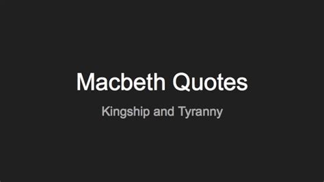 Macbeth Quotes, Analysis and Context - Kingship and Tyranny (A*) - YouTube