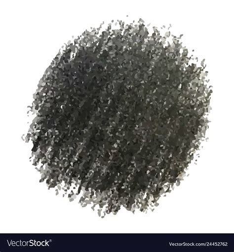 Black crayon scribble texture stain isolated Vector Image