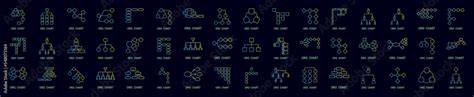 Org chart nolan icons collection vector illustration design Stock ...