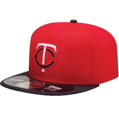 Minnesota Twins New Era On Field Diamond Era 59FIFTY Fitted Hat - Red ...