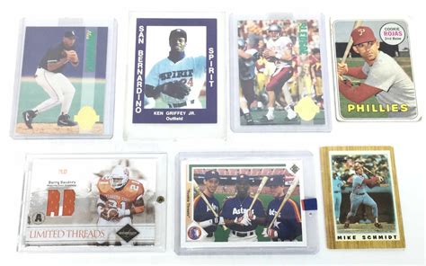 Lot - (7pc) Vintage Collectible Sports Cards