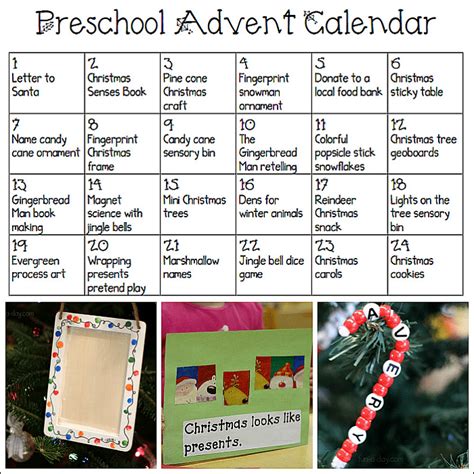 Free Printable Preschool Advent Calendar | Fun-A-Day!