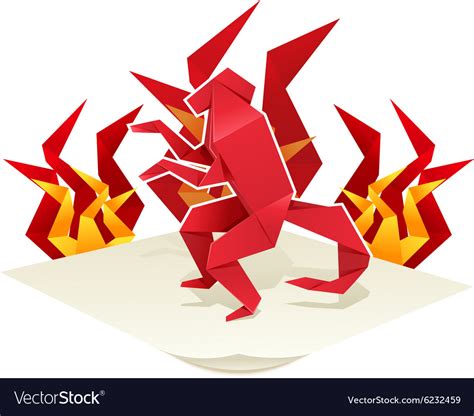 Origami monkey Royalty Free Vector Image - VectorStock