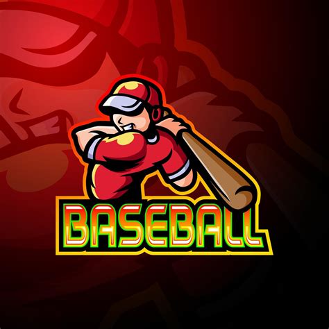 Baseball player esport logo mascot design 9922728 Vector Art at Vecteezy