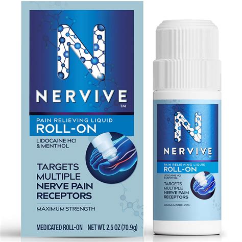 Buy Nervive Nerve Care, Pain Relief Roll On Liquid, Max Strength No-Mess Topical Pain Reliever ...