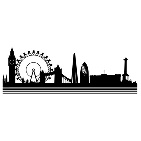 Wall decal Skyline City Vinyl group Sticker - london vector png ...