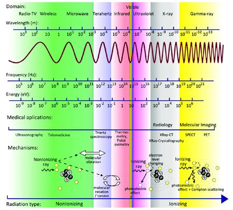 The spectrum of electromagnetic waves, characteristics, and medical... | Download Scientific Diagram