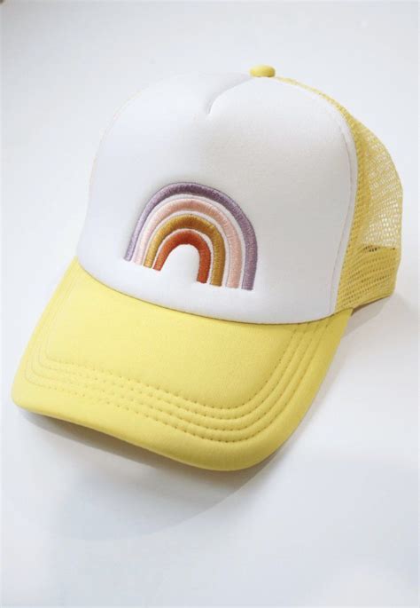 Over the Rainbow Trucker Hat 🌈 – Harts and Pearls Trucker Hat Outfit, Pink Trucker Hat, Trucker ...