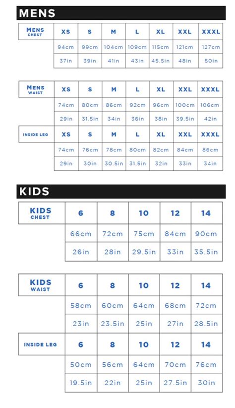 Rhino Size Guide