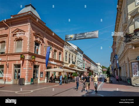 Karasz utca, pedestrian street in Szeged, Hungary Stock Photo - Alamy