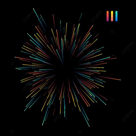 Colorful Fireworks Technology Special Effects, Line Light Effect ...