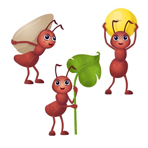 Ants Carrying Leaves Drawing