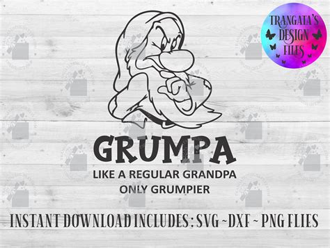 Grumpy Grumpa Instant Download, Grumpa SVG, Grumpy SVG, Funny Grumpy ...