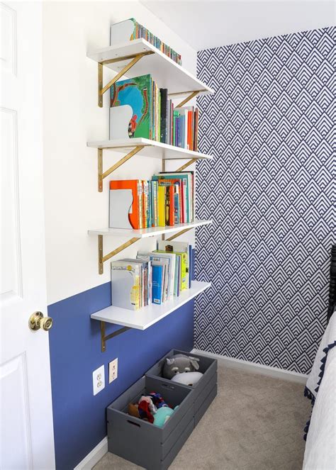 How to Install a Floating Bookcase (To Save On Floor Space!)