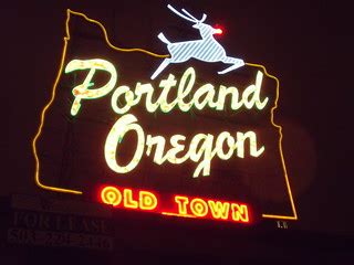 Portland Oregon sign | The Portland Oregon sign at the Burns… | Flickr