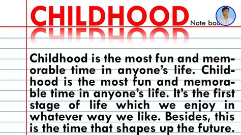 Essay on Childhood | Childhood Memories - YouTube