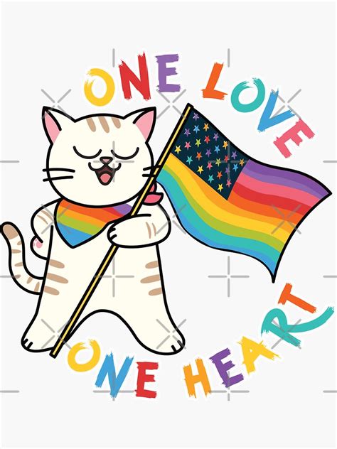 "One Love, One Heart " Sticker by StarsForgers | Redbubble