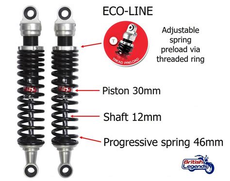 YSS Eco-Line Shock Absorbers for Triumph motorcycles