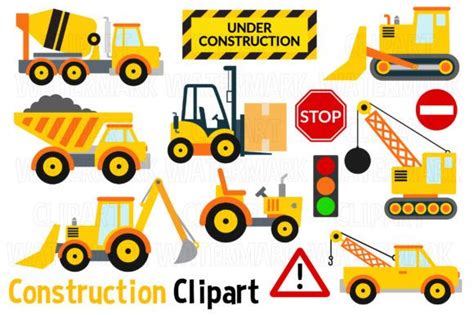 Construction Vehicles Clipart Graphic by magreenhouse · Creative ...