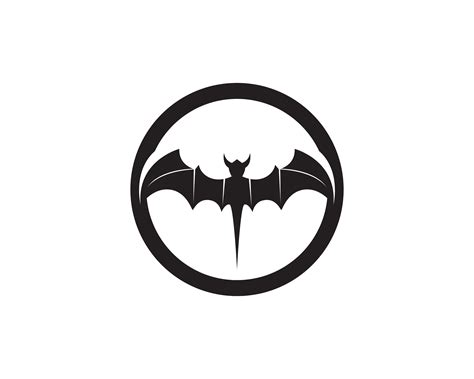 Bat black logo template white background icons app 578964 Vector Art at ...