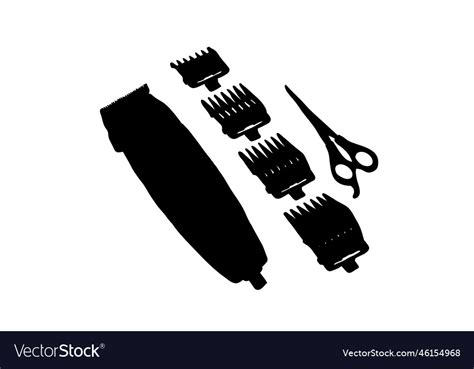 Set of silhouettes of hair clippers design Vector Image