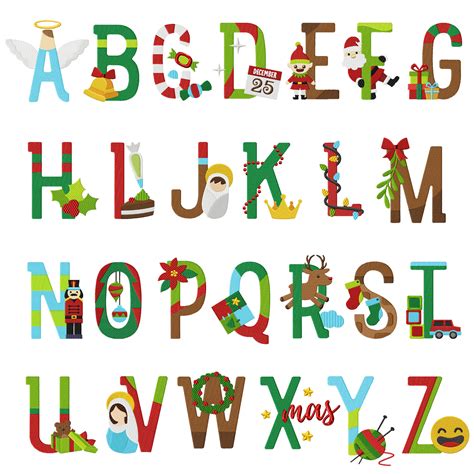 26 Christmas Alphabet Holiday Pack – Embroidery Super Deal