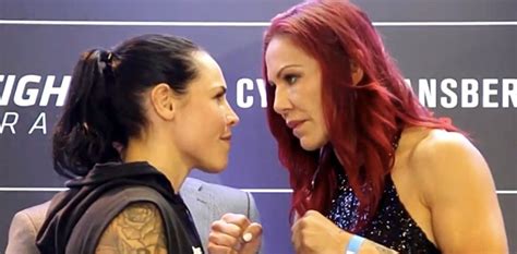 Cris Cyborg vs. Lina Lansberg Intense UFC Brasilia Staredown ...