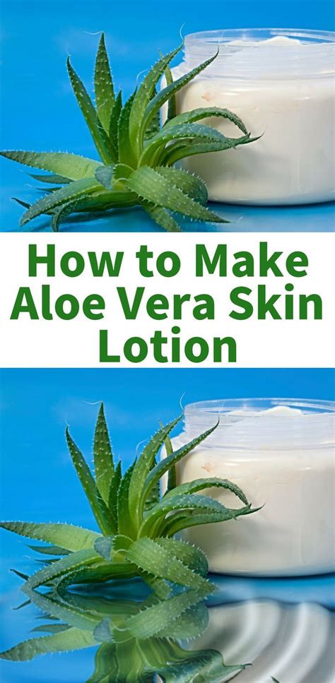 DIY aloe vera skin lotion and face cream. This natural recipe improves your skin drastically ...