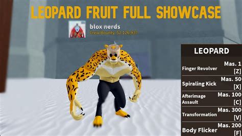 Leopard Fruit Showcase Blox Fruits - YouTube