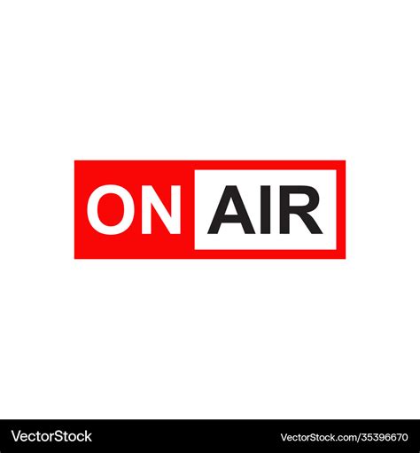 On air radio logo design template Royalty Free Vector Image