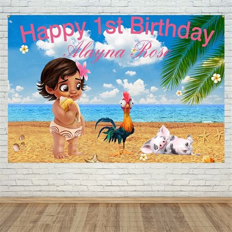 Moana birthday backdropMoana BackdropMoana BannerBirthday