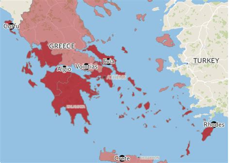 Maps show the extent of wildfires in Rhodes, Corfu and Portugal | The ...