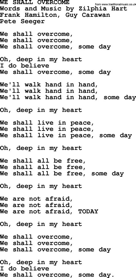 We Shall Overcome, by The Byrds - lyrics with pdf