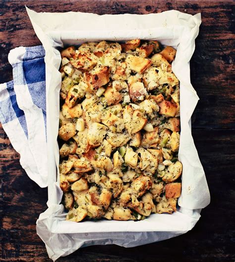 "Unstuffed" Herb and Apple Turkey Stuffing Recipe - Foodess.com | Recipe | Stuffing recipes ...